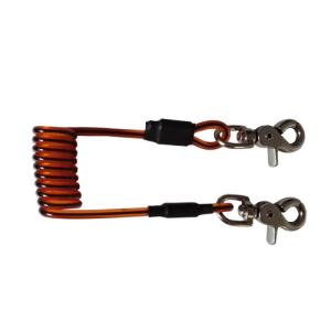Wholesale Trigger Short Coiled Tool Lanyard Spring Steel Wire Snap Strethcy Lanyard from china suppliers