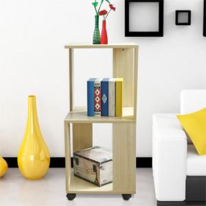 Wholesale Movable Home Office Wooden Book Rack Maple With Two Layer Storage Space from china suppliers