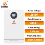 Wall Mounted Lifepo4 Lithium Battery Pack 5.12kWh 300Ah Home Solar Energy