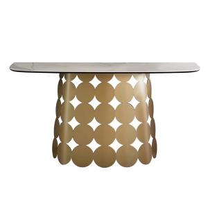 Wholesale Luxury Hotel High-end Stainless Steel Marble Gold Entrance Table from china suppliers