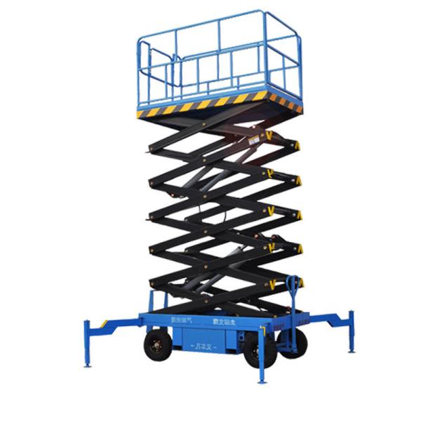 12m 14m 500kg Electric Hydraulic Scissor Lift Tables Mobile Aerial Working