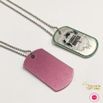 Cross Engraved Dog Tag Necklace Laser Logo Personalized Metal Zinc Alloy