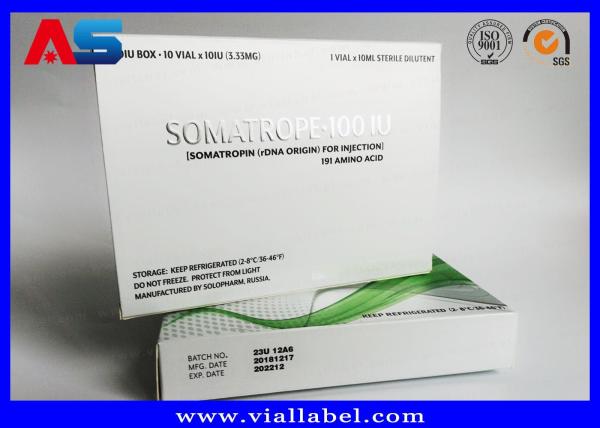 Paper Medicine Packaging Box Silver Foil Metallic For Hcg Injections Growth