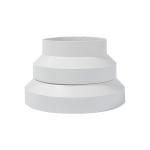 100mm Square Plastic Grill White PP Ducting Ventilation Extract Fan with Insect