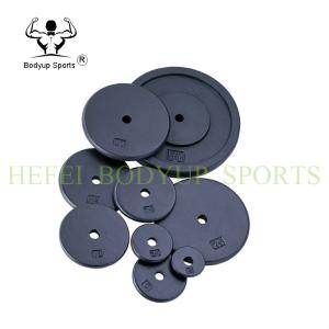 Wholesale Black Painted Fitness Weight Plates Eco Friendly Material With Straight Edge from china suppliers
