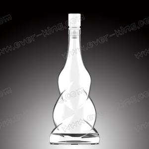 China Twist Custom Glass Bottles 700ml With Glass Stopper Cork on sale