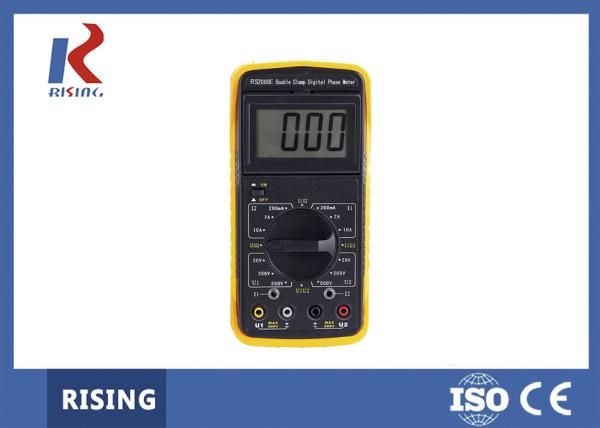Quality CE Hand Held Voltammeter Double Clamp Digital Phase Meter for sale