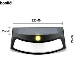 Wholesale Solar Wall Lamps Monocrystalline Silicon 2V 200MA 0.4W Copper Black IP65 Waterproof from china suppliers