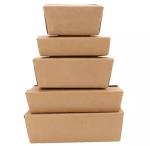 Customized disposable salad paper box packaging for food kraft paper fruit salad