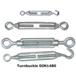 Galvanized Self Color Wire Rope Turn Buckle 16mm DIN1480 M5 - M56