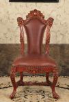 OEM Design Oval Round Back Royal Throne Chair Oil Paint Surface