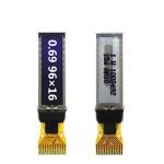 COG Monochrome Mini Size 0.69'' OLED LCD Panel 96X16 Dots Display Module