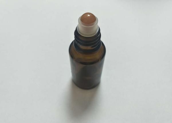 Roll On Essential Oil Glass Bottles , 10ml Amber Glass Bottles For Essential