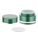 Mini Portable Cosmetic Cream Jar Containers 10g Green Plastic Acrylic Face Cream