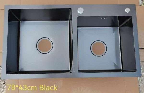 18 Gauge Stainless Steel Handmade Sink 2 Basin Kitchen Sink Handmade Sink With