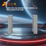 HCW Pedestrian Swing Turnstile Gate 304 Stainless Steel Cabinet With Face