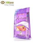 Side Gusset Flat Bottom Bag Aluminum Foil Lined Zipper For Pet Food Packaging
