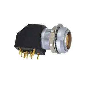 2 Pin 3 Pin 4 Pin Industrial Connectors Customized 90 Degree Electrical Connectors With Two Nuts