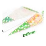 Moisture Proof Plastic Packaging Treat Bags , BPA Free Cone Shaped Treat Bags