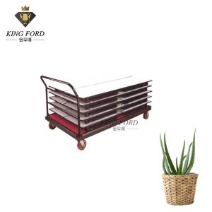 Wholesale SGS Modern Hotel Equipments And Supplies Rectangular Folding Table Trolley 16kg from china suppliers