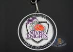 basketball Club Antique Silver Plating Custom Award Medals Soft Enamel Sports