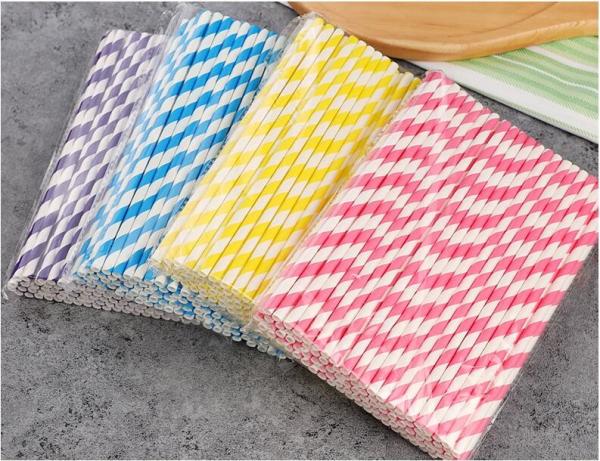 Food Grade Natural White Solid Color Drinking Paper Straw,High quality