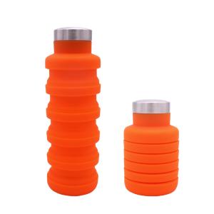 Wholesale Eco Friendly 500ML Compressible Silicone Roll Up Water Bottle from china suppliers