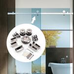 Frameless Square Style Sliding Door Fitting Kit for Hardware Shower Glass