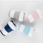 550ml Collapsible Silicone Drinking Glass Travel Mug Coffee Cup BPA Free