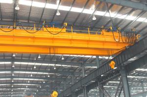 Wholesale 100t Double Girder Overhead Crane EOT Crane Yellow Color for Factory from china suppliers