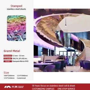 Wholesale Sus 304 316 Colored Stainless Steel Decorative Sheets Water Ripple Metal Plate from china suppliers