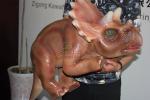 Lovely Small Coffee Colored Realistic Hand Baby Dinosaur Puppet For Sale