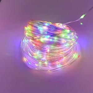 Wholesale 20/50/100M Outdoor Solar Fairy Light Copper Wire Christmas Holiday Light Garden Patio Party Green PVC Wire Solar String Light from china suppliers