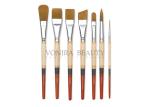 7Pcs Golden Taklon Art Body Paint Brushes Watercolor Acrylic Oil Paint Brushes