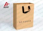 CMYK Round PP Handle Custom Brown Paper Food Bags Matt Lamination