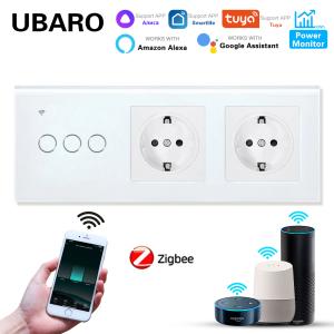 China Euro Standard TuYa Zigbee Switch Socket Combination 240Vac For Round Mounting Box on sale