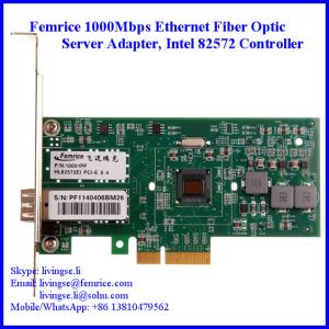 Wholesale 1000Mbps Gigabit Ethernet Single Port Server Network Adapter, SFP Slot*1, PCI Express x4, LC Fiber, Femrice 10001PF from china suppliers