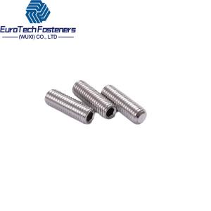 Wholesale 4.8/8.8/10.9/12.9 Hexagon Socket Set Screw Din 913 Grub Screw With Flat Point Stainless Steel A2 M4X6 from china suppliers