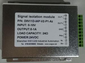 WAYJUN 3000VDC isolation 0-100mA/0-1A/0-500mA Large current output isolators metal case DIN35 signal converter