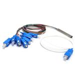 FTTH 8 Way Steel Tube Type 1M SC/Upc Fiber Optic PLC Splitter