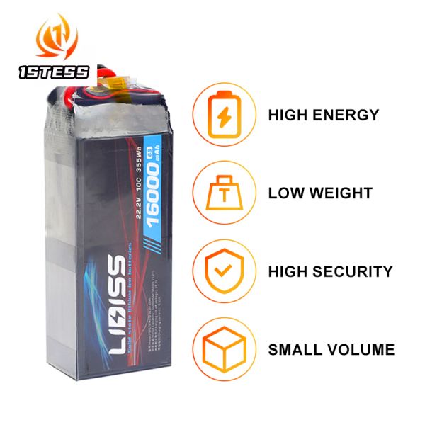 Long Cycle Life 10C High Discharge Rate Solid State Battery 6S 22.2V 16Ah 355Wh Lithium Battery Pack