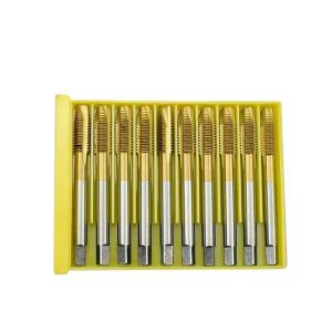 Wholesale M1-M20 HSS Titanium-Coated Straight Slot Tip 3/4 Straight Flutes Plug Hand Spiral Die Tap for Bearing Steel Carbide Tap &amp; Die from china suppliers