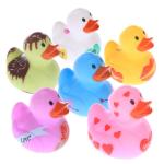 5.5cm Height Rubber Duck Christmas Decorations , Squeeze Floating Plastic Ducks