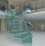 3D Curved Tempered Glass Curtain Wall Safety Bent Laminated Glass Clear Curved