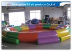 Colorful Round Outdoor Inflatable Swimming Pool Kids With Ladder 8m Diameter