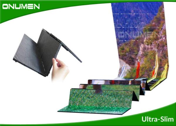 Ultra Light Weight Foldable LED Screens For Concerts , Advertising Video Wall
