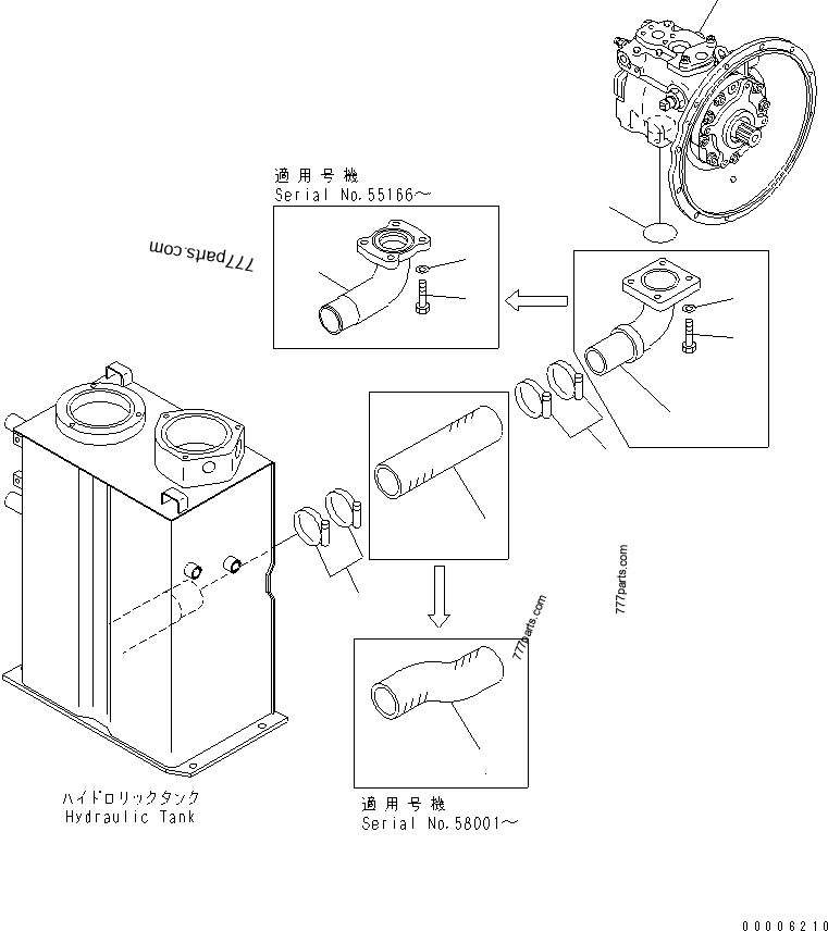 零件图 (708-1W-00111) 泵总成,主 - 7081w00111 - Komatsu 备件 | Allbiz  777parts.com