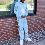 Silk Screen Printing Windbreaker Tracksuit Lightweight Training Joggers And