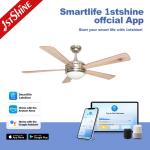 110-240V Ceiling Fan with Light and Remote Home Decoration Copper Motor 5 MDF
