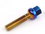 Blue Neon Car Wheel Lug Bolts 0.88 Inch Diameter High Precision For Benz Series